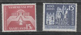 1959 Sarre Foire de la Sarre & 100 Ans Ville de Merzig ☆☆