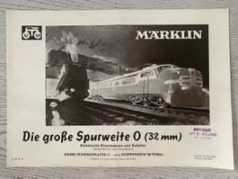 Märklin Katalog 1952 Die grosse Spurweite 0