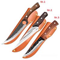 3 Stück Geschmiedet Boning Messer Jagd Küche Edelstahl