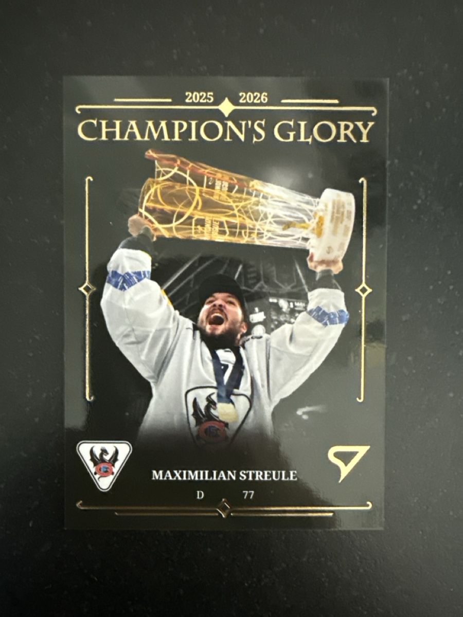 Sportzoo Carte collezionabili: Sportzoo playoffs Champion’s glory Maximilian Streule – Nuovo e nell'imballaggio originale da Posieux venduto da figaro_nala