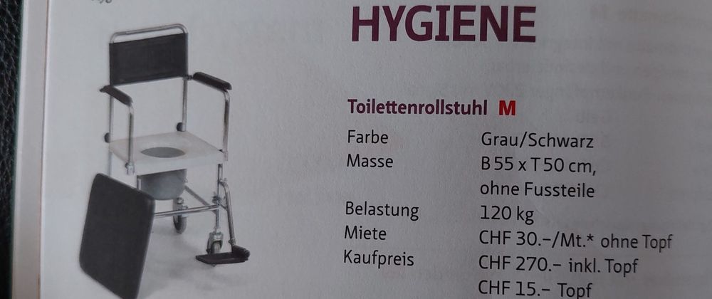 Toilettenrollstuhl Komplet, | Kaufen Auf Ricardo