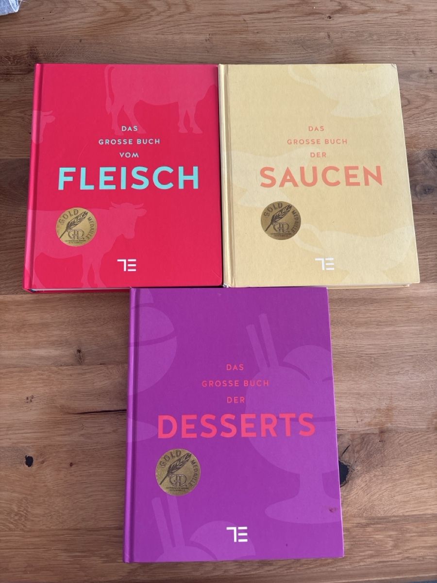 Libri: Kochbuch Set: Fleisch, Saucen, Desserts, 3 Bände – Usato da Ichertswil venduto da johanna94