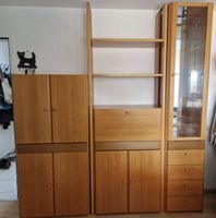 Wohnwand Holz Buche