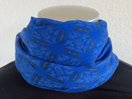 Colora Schal, 30% Seide, Blau, NEU