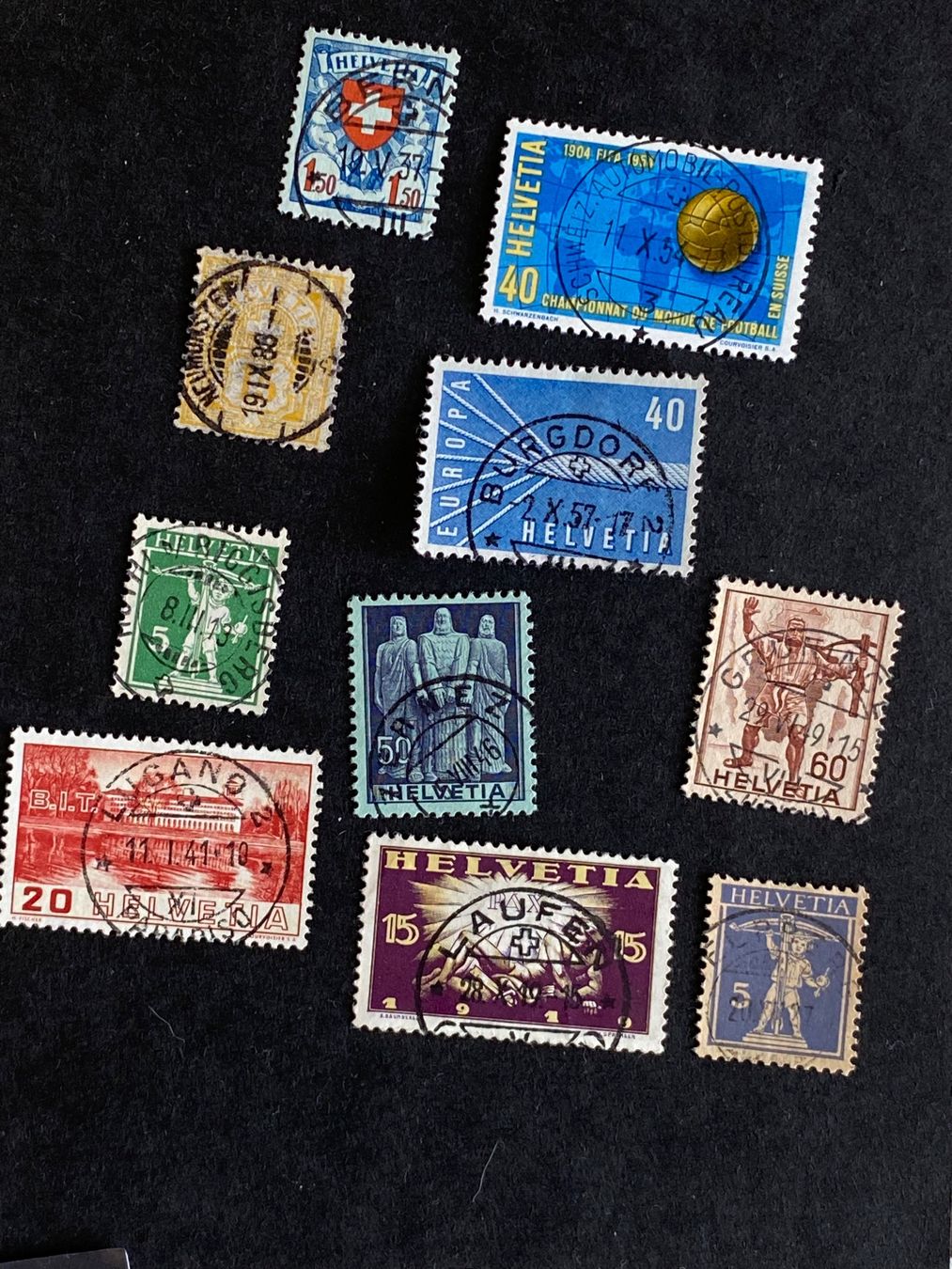 Tutti i francobolli: Lot 1 mit guten Stempeln – Usato da Aarau venduto da hilde47