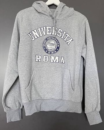 Grauer Hoodie "Universita Roma"