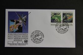 Vereinte Nationen Wien 1989 - FDC - Welt-Wetter-Wacht