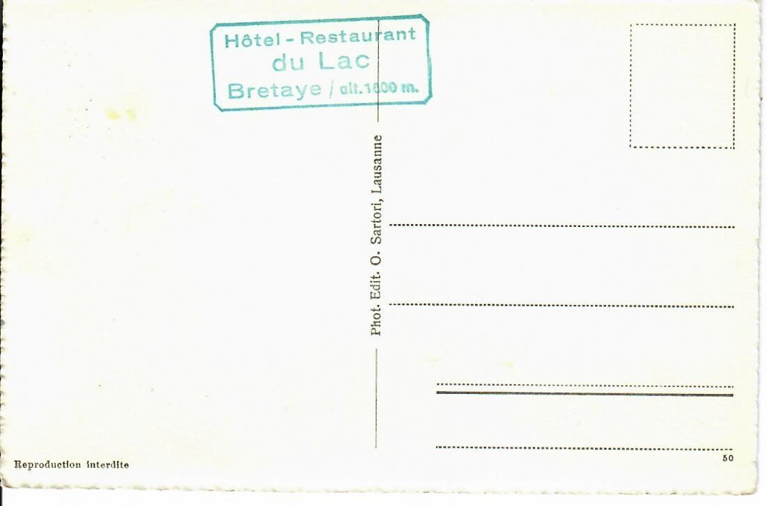 Cartoline postali: Col et Lac de Bretaye – Usato da Hochdorf venduto da Ziegel-16 1