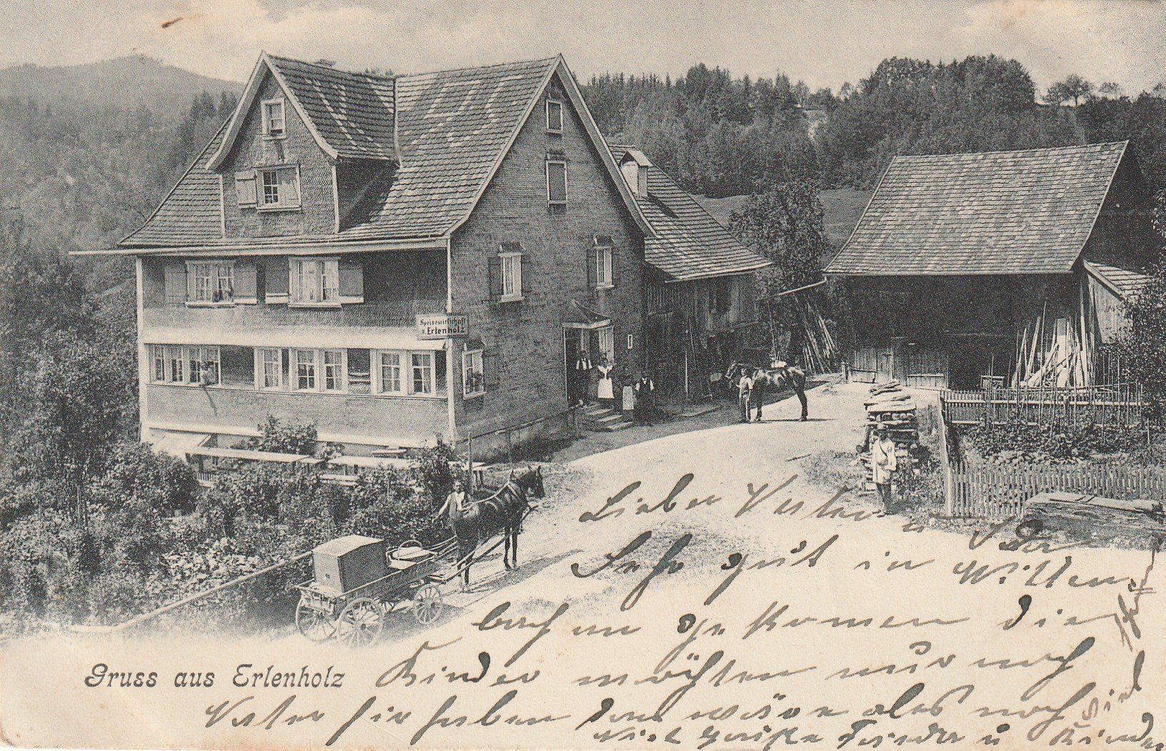 Cartoline postali: AK  Gruss aus Erlenholz 1905 – Usato da Rupperswil venduto da Ema10