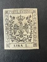 Modena 1852 – Poste Estensi Lira 1 ungebraucht, Falz