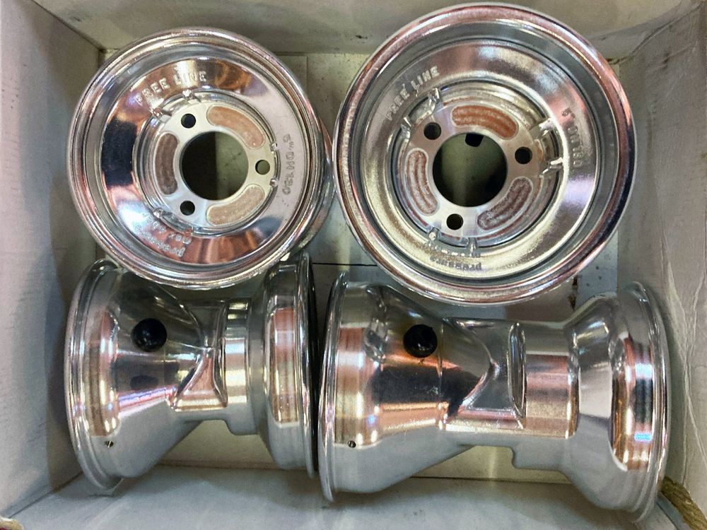 4x Alufelgen Free Line Kart FIA Räder Set 5