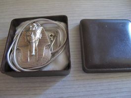 Pharao Anhäger Mit Kette 925 Silber Punze Ca 40 Gramm Schwer