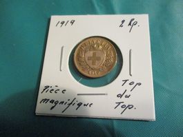 2 Rp 1919  Pièce magnifique  Top du Top