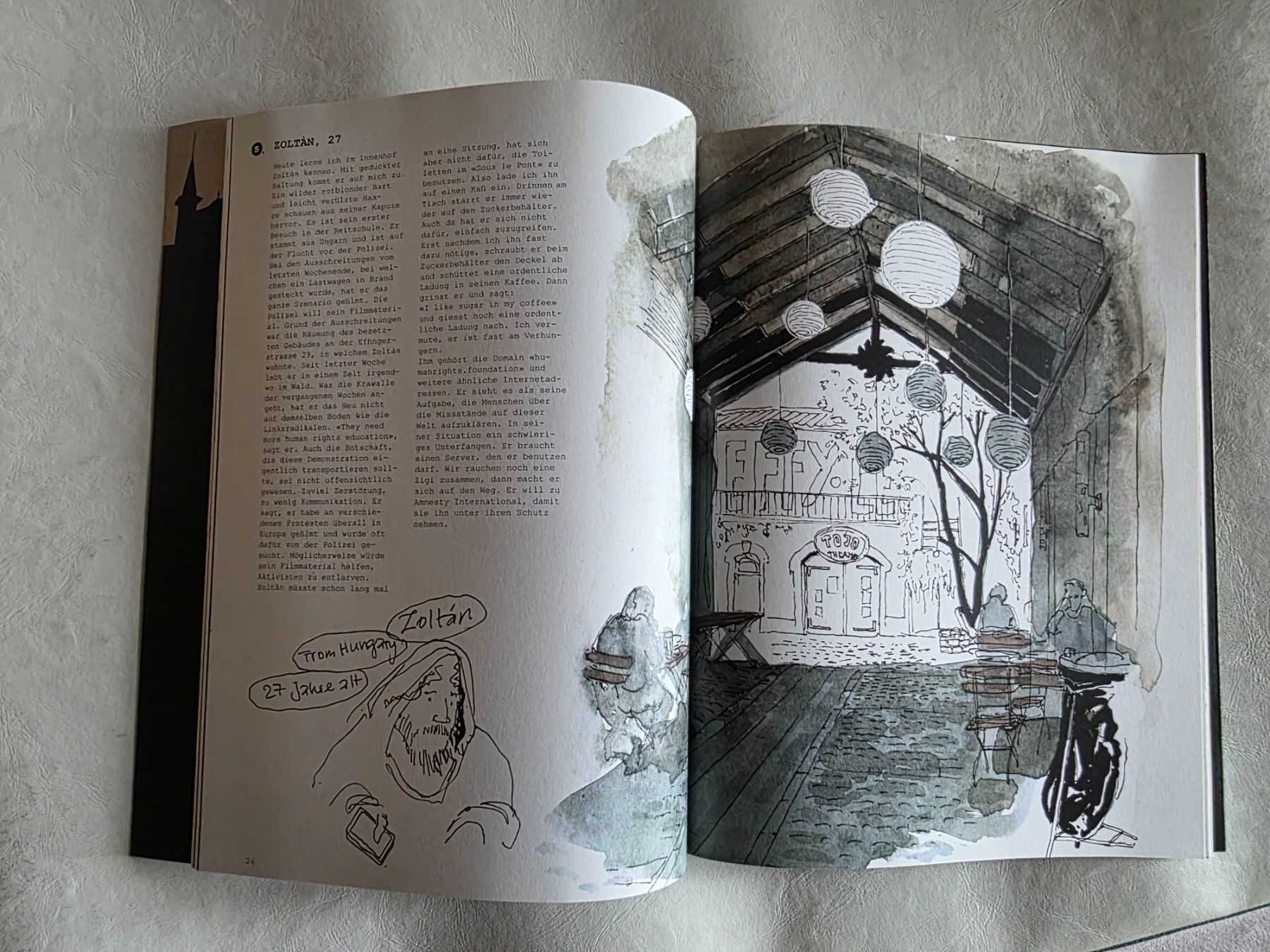 Comics: Comic: gezeichnete Reportage Reitschule Bern – Gebraucht aus Walterswil BE von Lonitti 5