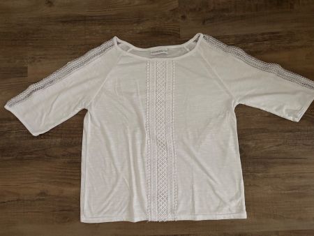 Hübsches Janina Shirt weiss mit Spitzen - Grösse S