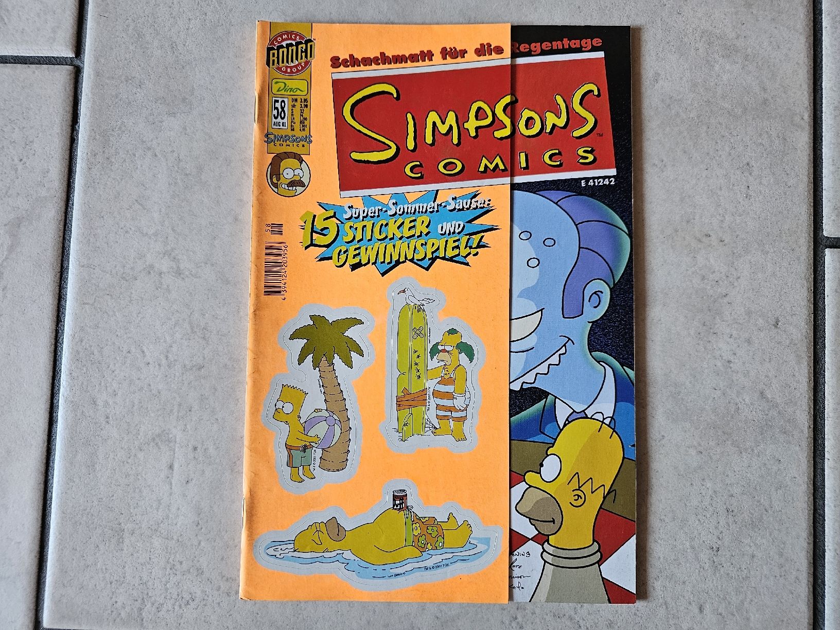 Fumetti: Simpsons Comic  -  Heft #58  (alle Sticker vorhanden) – Usato da Schneisingen venduto da backstore24