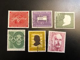 6 timbres oblit. 1955 Allemagne RFA