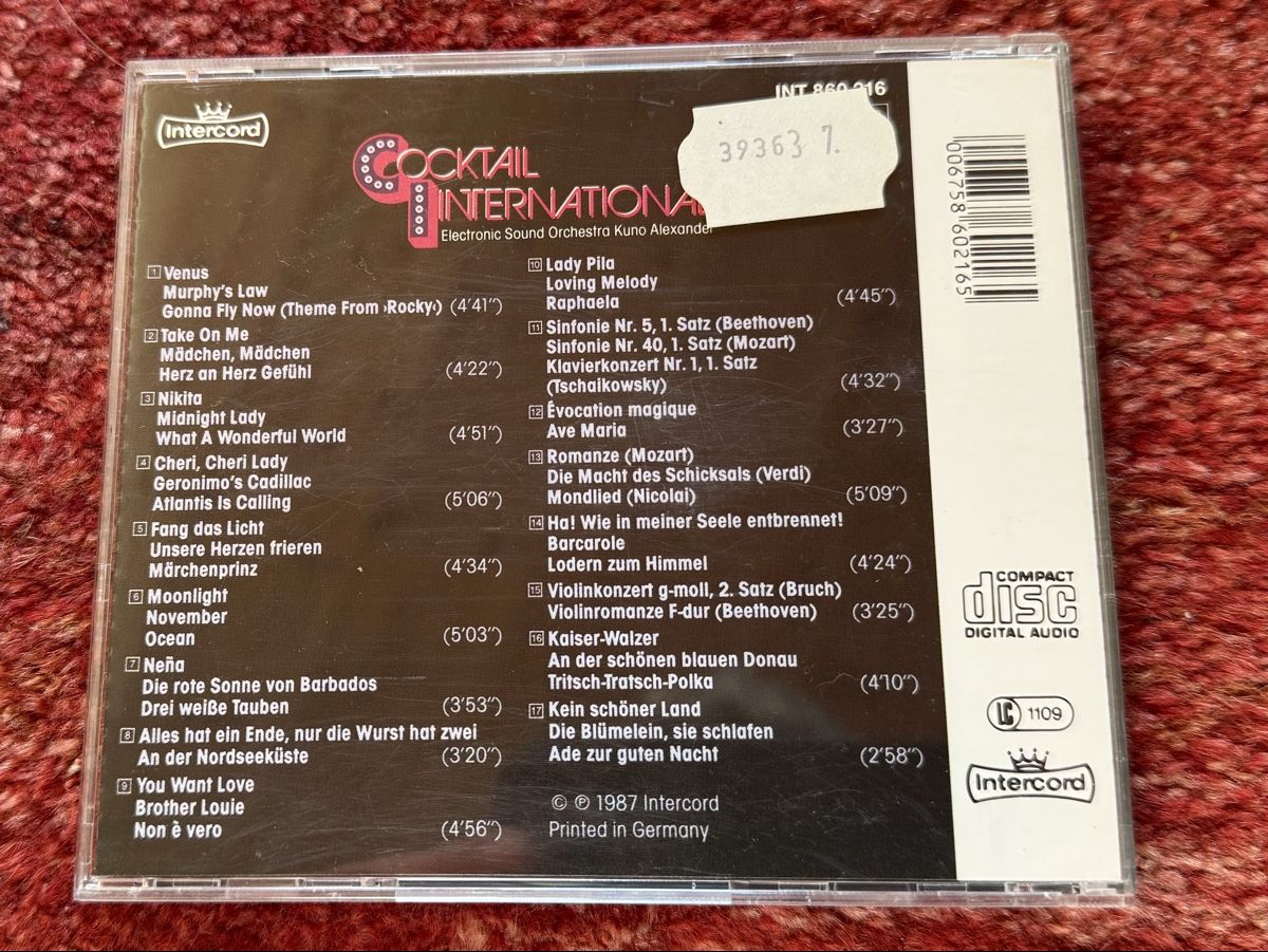 CD: Cocktail International CD 1987 Intercord – Usato da Oberried Brienz venduto da Chyara 1