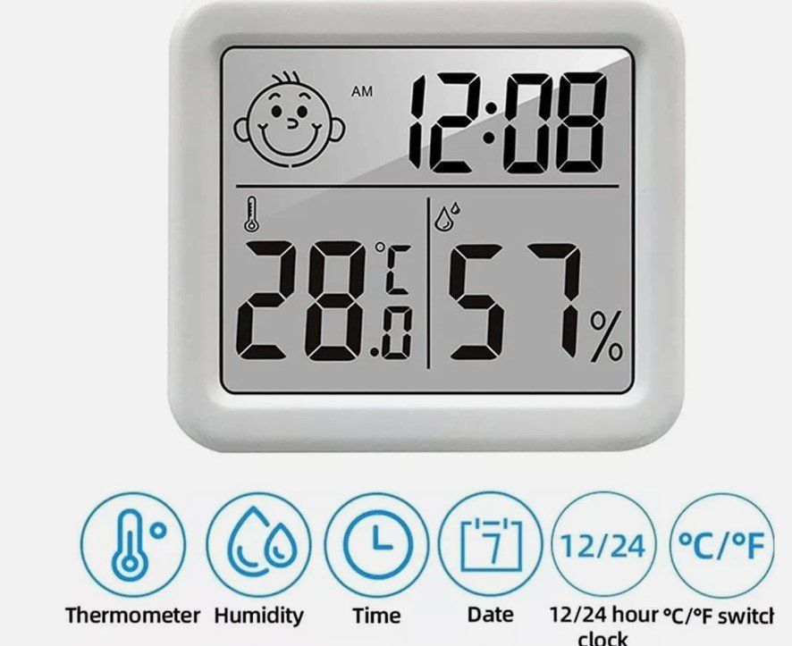 Misurare: Feuchtigkeit Digital Uhr Thermometer Hygrometer messgerät – Nuovo (secondo la descrizione) da Kirchdorf AG venduto da csnmclub