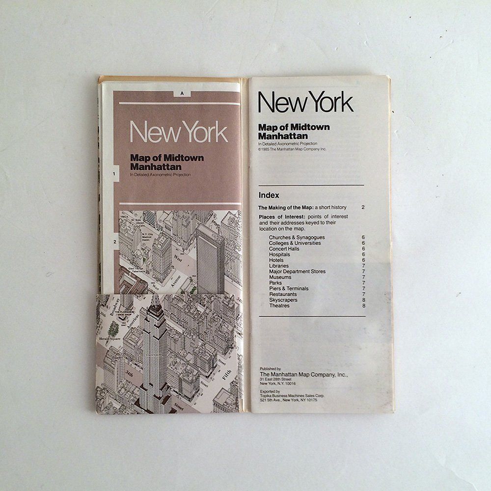 Landkarten & Atlanten: NYC New York City Map Manhattan Original – Gebraucht aus Zürich von its-love 2