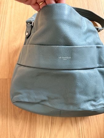 Ledertasche LE TANNEUR hellblau guter Zustand
