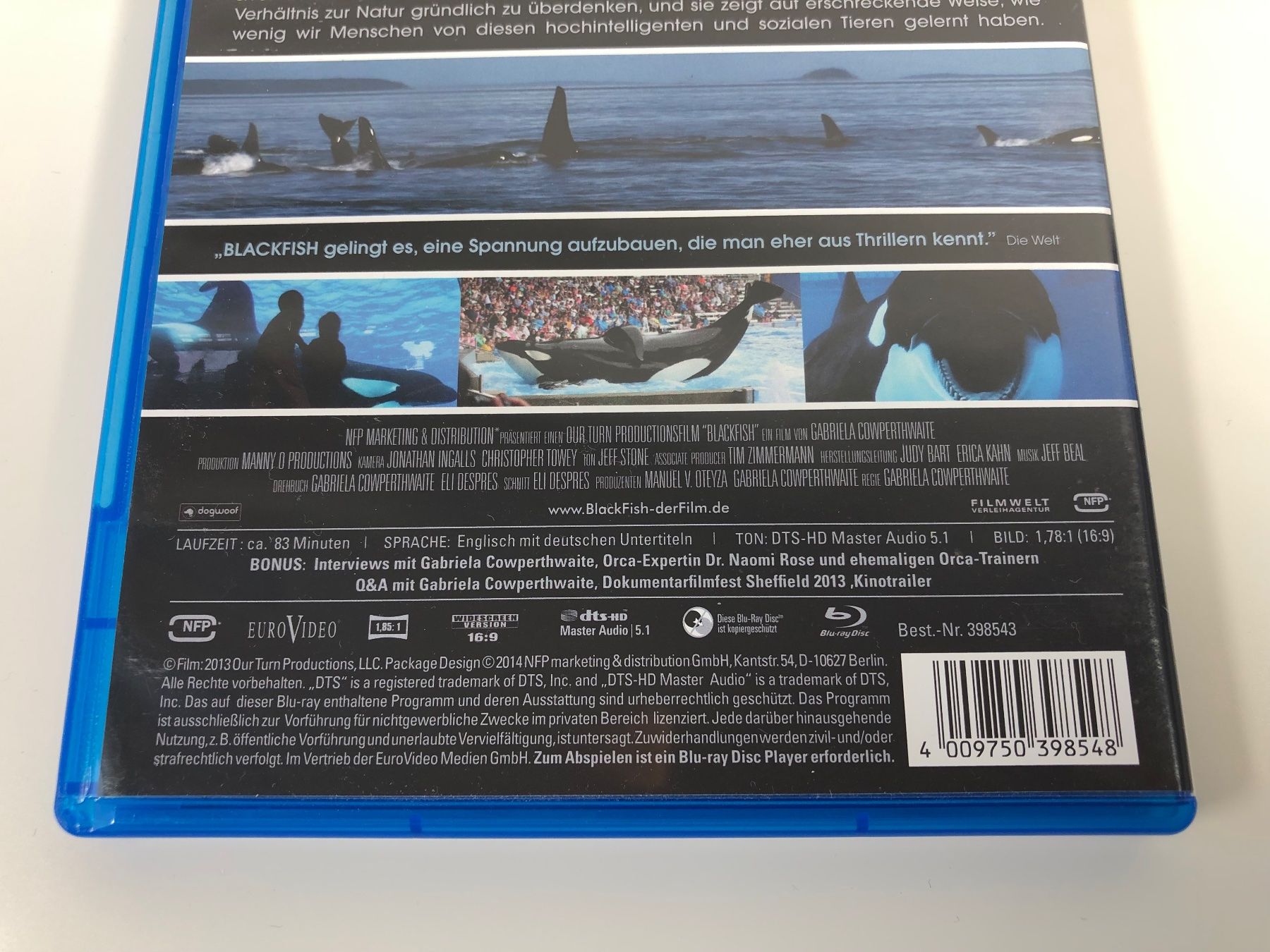 Tutti i DVDs: Blackfish (2013) - Bluray – Usato da Bern venduto da McFlurry_08 2
