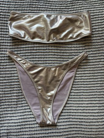 Metallic Swim Bikini von Skims