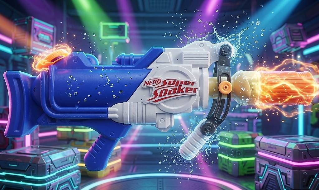 Nerf Giocattoli: Nerf Super Soaker Hydra Wasserpistole Schwimmbad – Usato da Aarau venduto da Zielu