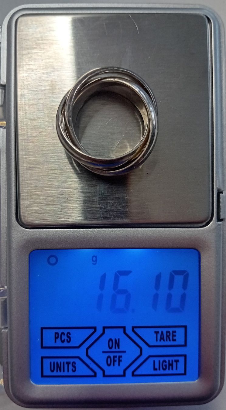 Anelli: Bague en argent 925, 3 anneaux - taille 62 – Usato da Neuchatel venduto da Vlenoble 3