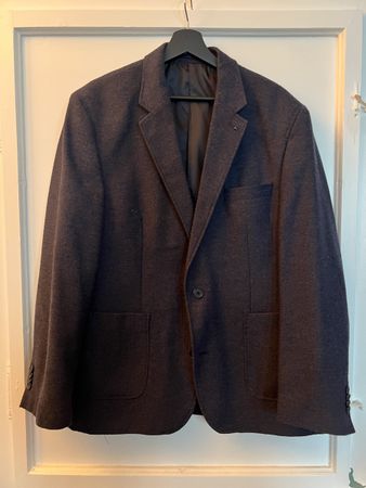 Elegante Herren Jacke aus Wolle, Grösse 56, Dunkelblau