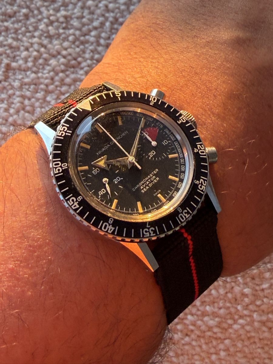 Nivada Montres: Nivada Grenchen Chronomaster Aviator Sea Diver – D'occasion à Walchwil par wwatches 3