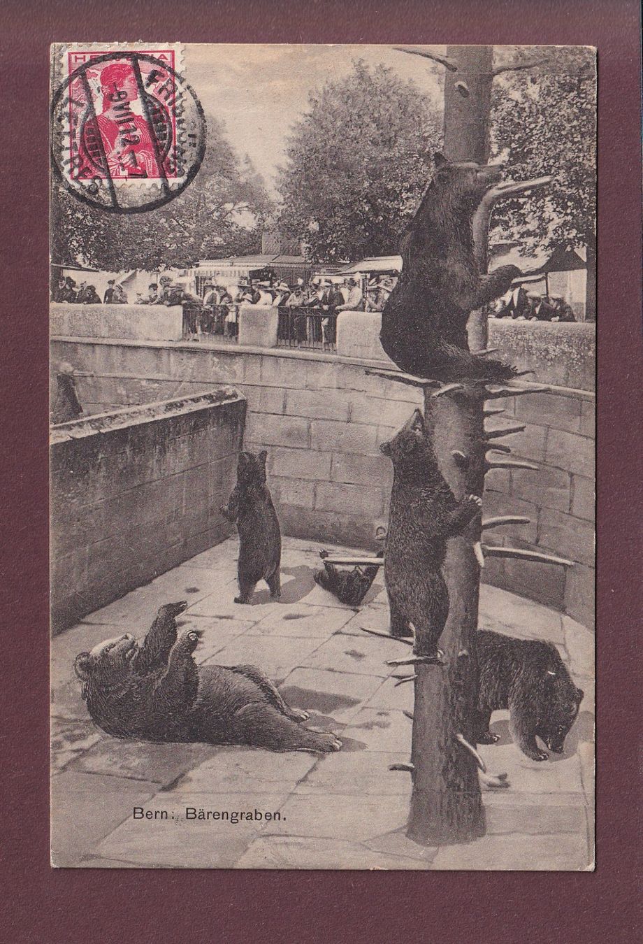 Cartoline postali: BERN - Bärengraben - 1912 – Usato da Pully venduto da nicecards