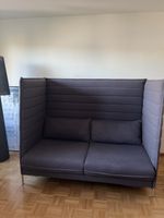 Sofa grau Chrom Vitra Alcove Highback