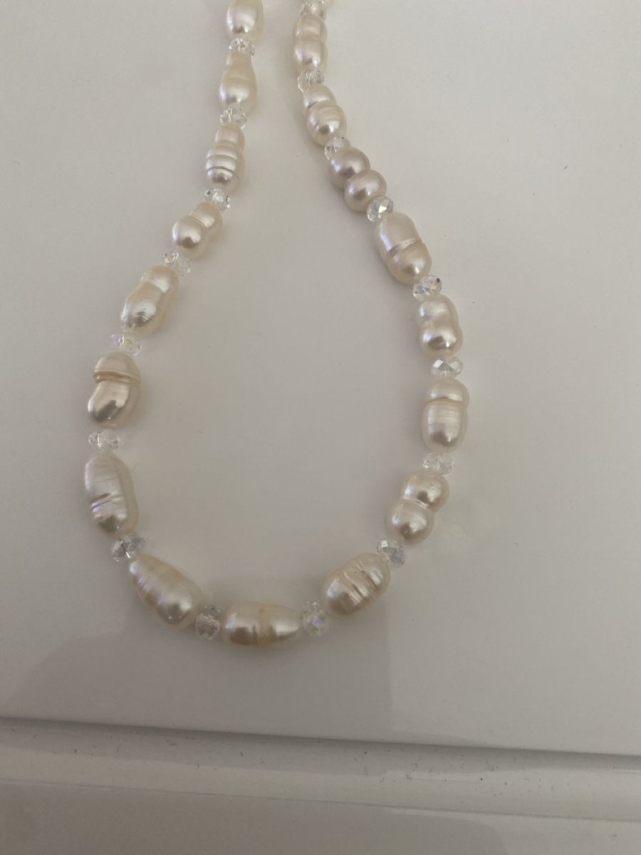 Catenine: Elegante echte Perlenkette mit Strass 4-reihig 240cm – Nuovo (secondo la descrizione) da Läufelfingen venduto da Alles_Garantie 1