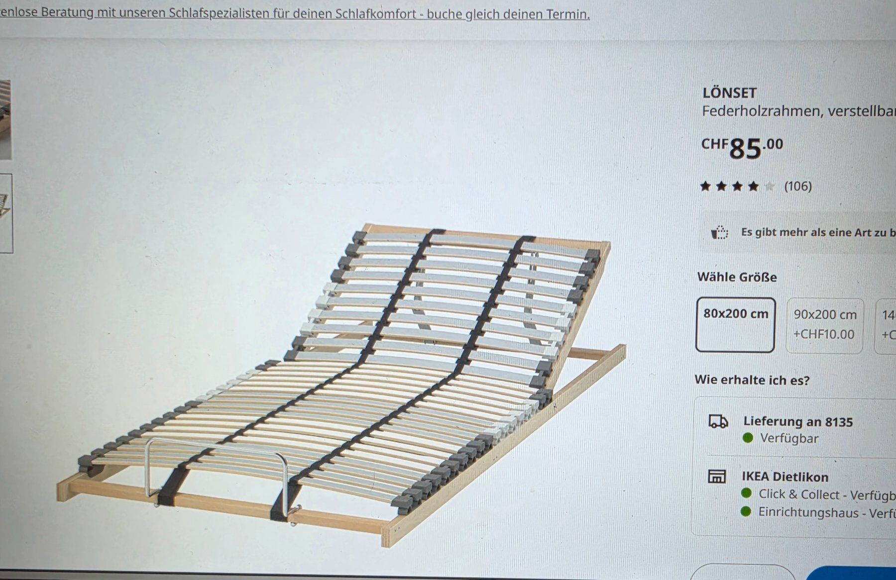 Ikea Letti: MALM Bettgestell hoch mit 4 Schubladen mit 2 Lattenroste – Usato da Zürich venduto da efs_vck6 6