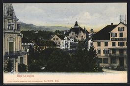 Rüti / ZH, Ortspartie mit Hotel Löwen