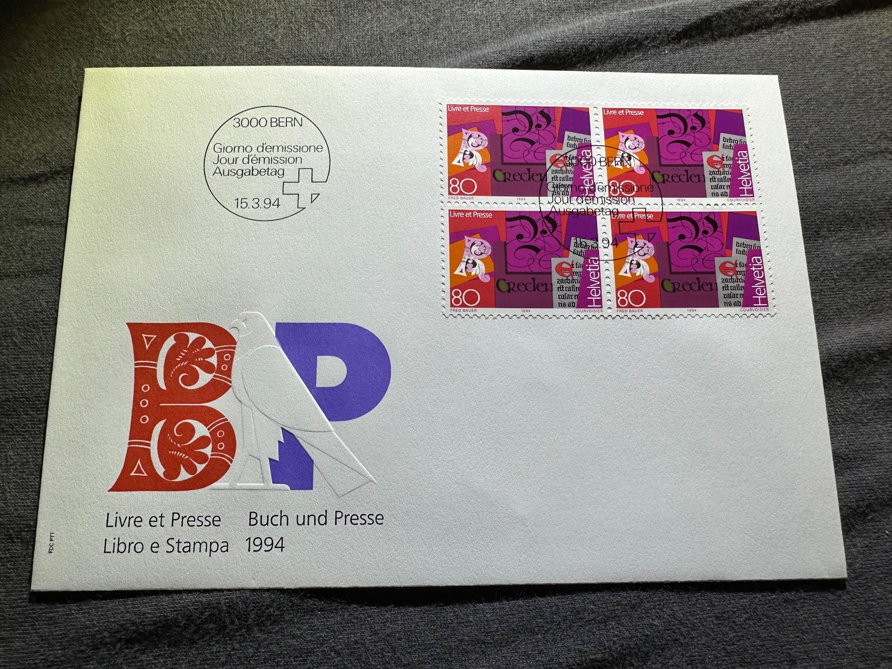 Tutti i francobolli: 1994 FDC Ersttagumschlag – Usato da Stettfurt venduto da 2442