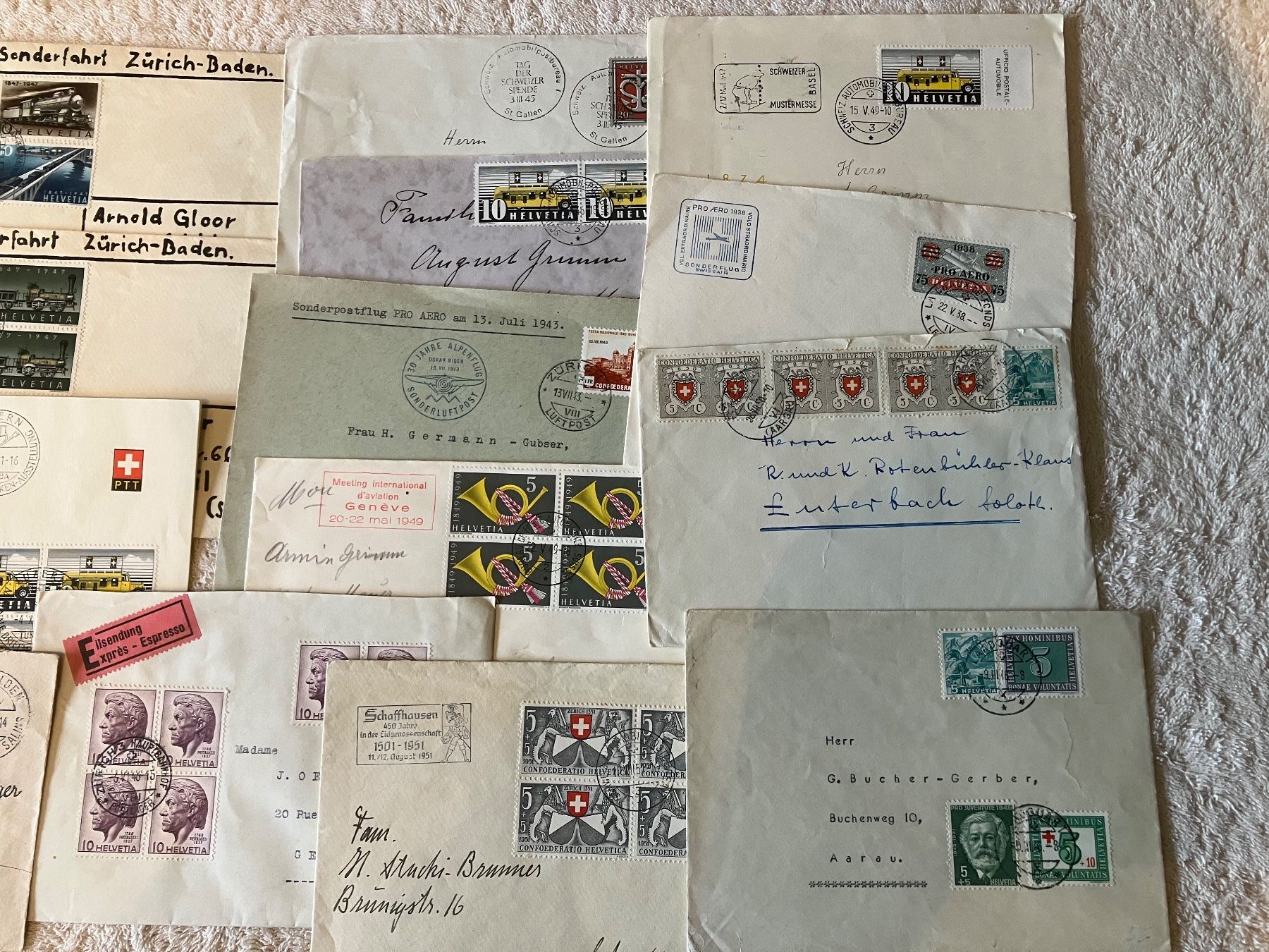 Alle Briefmarken: diverse ältere Briefe ab Fr. 1.00 – Gebraucht aus Baar von Ramona10 2