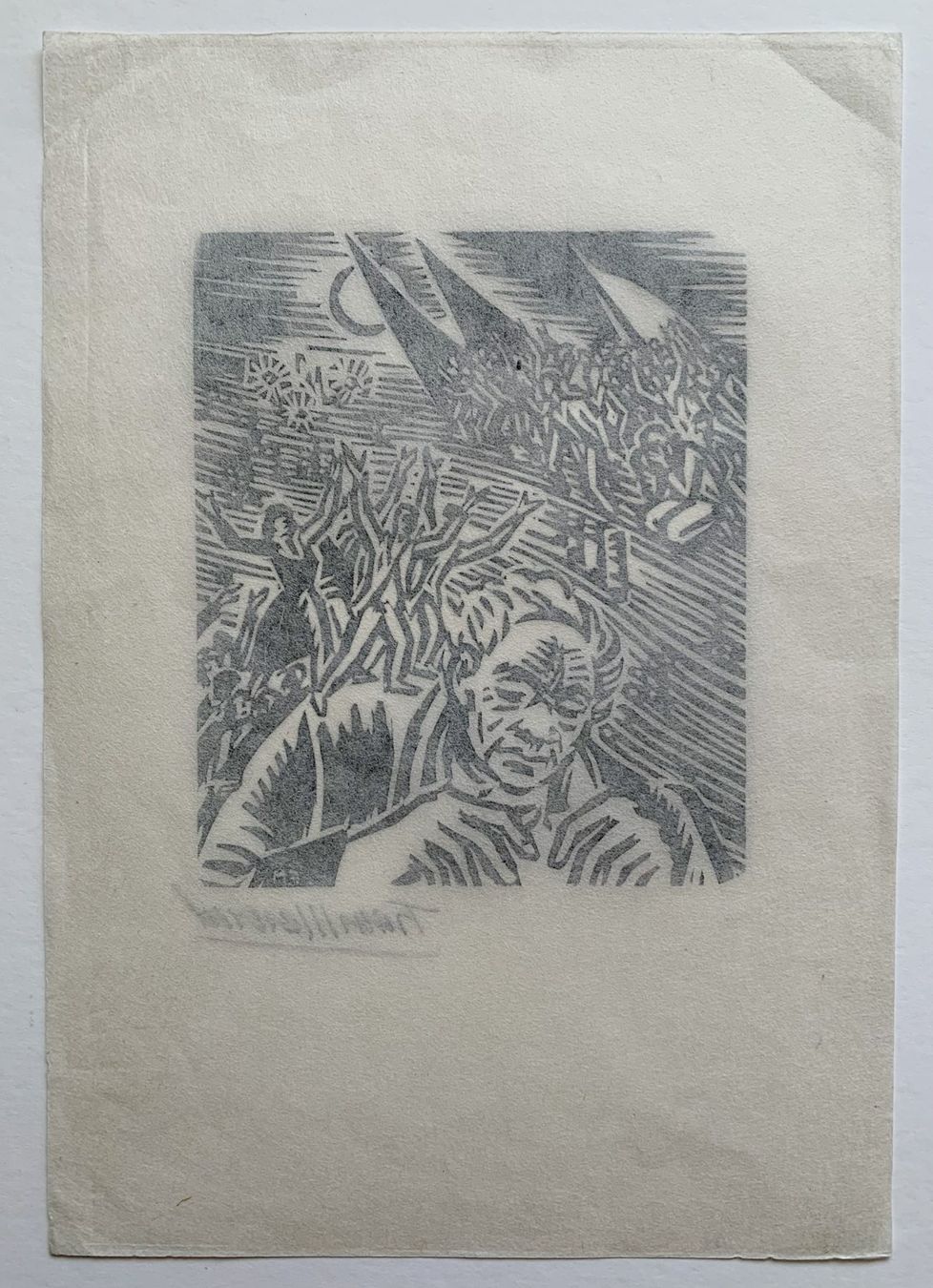 Xilografie: Frans Masereel, signierter Holzschnitt – Usato da Regensdorf venduto da JoergR 3
