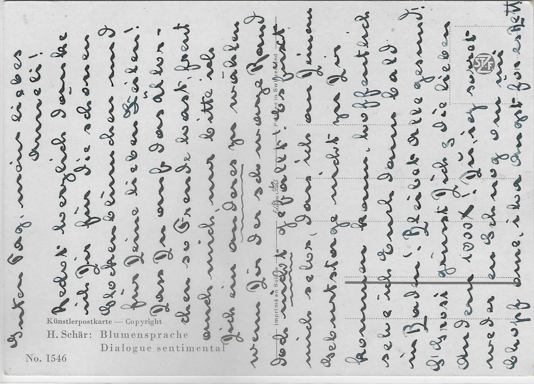 Cartoline postali: Blumensprache Dialogue sentimental – Usato da Ettingen venduto da Kartenplanet 1