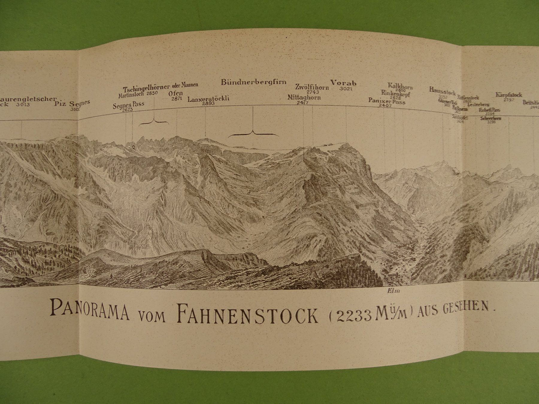 Cartine & Atlanti: PANORAMA VOM FAHNENSTOCK, 1900 – Usato da Grüningen venduto da Kartensammler 1