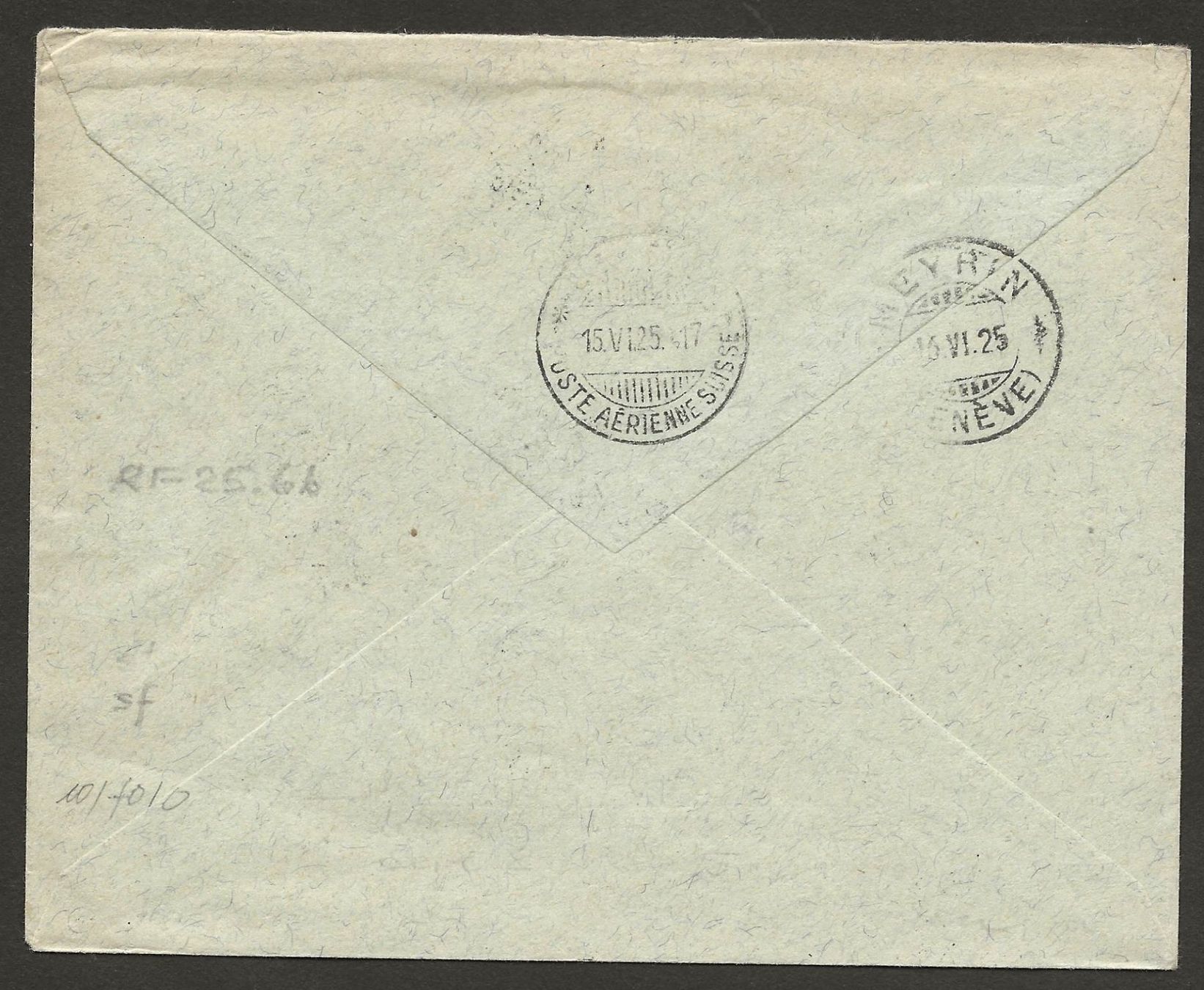 Tutti i francobolli: Flugpost Schweiz 1925 Basel Genf RF 25.6b Luftpost Kat 250.- – Usato da Au ZH venduto da xelagreb01 1