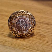 Toller Münz-Ring, Gold 375/9ct