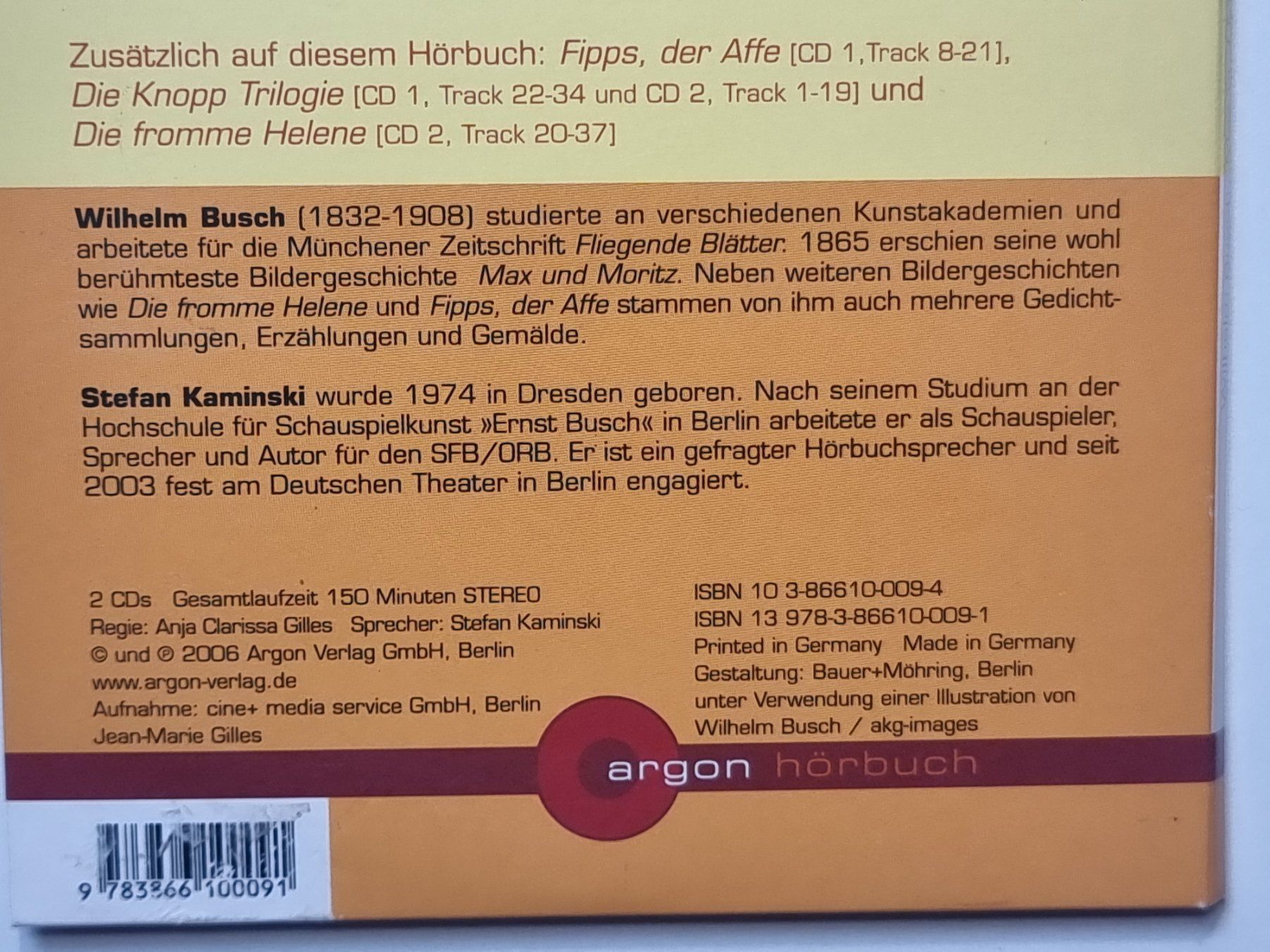 Audiolibri: MAX & MORITZ Wilhelm Busch +Fipps der Affe, Knopp Trilogie+ – Nuovo (secondo la descrizione) da Dürnten venduto da Bachtelrider_ 4