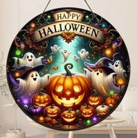 2-D DEKOSCHILD *HAPPY HALLOWEEN* 25X25CM NEU UND OVP