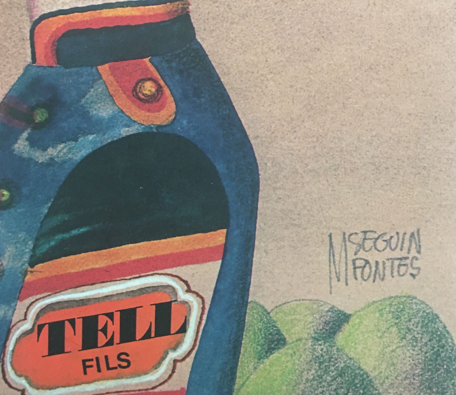 Grafica & Litografie: Marthe Seguin-Fontès   "Tell"  Farboffsetlithographie – Usato da Nennigkofen venduto da waltraub 3