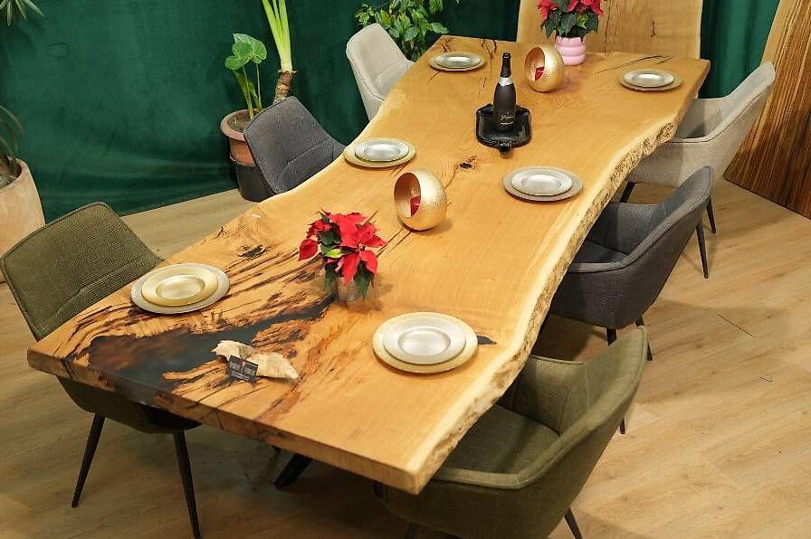Tables: Eichenesstisch - Handgefertigt aus einer einzigen Baumscheib – D'occasion à Walchwil par Swissdesign_Haag 5
