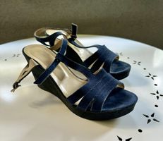 Sandales compensées bleues Minelli T 38 été