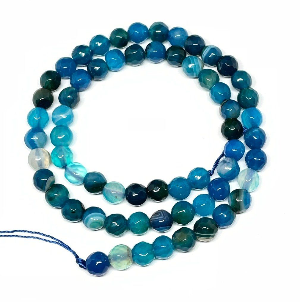 Catenine: Natürliche Blaue Achat Perlen, 6mm – Nuovo (secondo la descrizione) da Thun venduto da Creative-Art-Tess