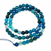 Natürliche Blaue Achat Perlen, 6mm
